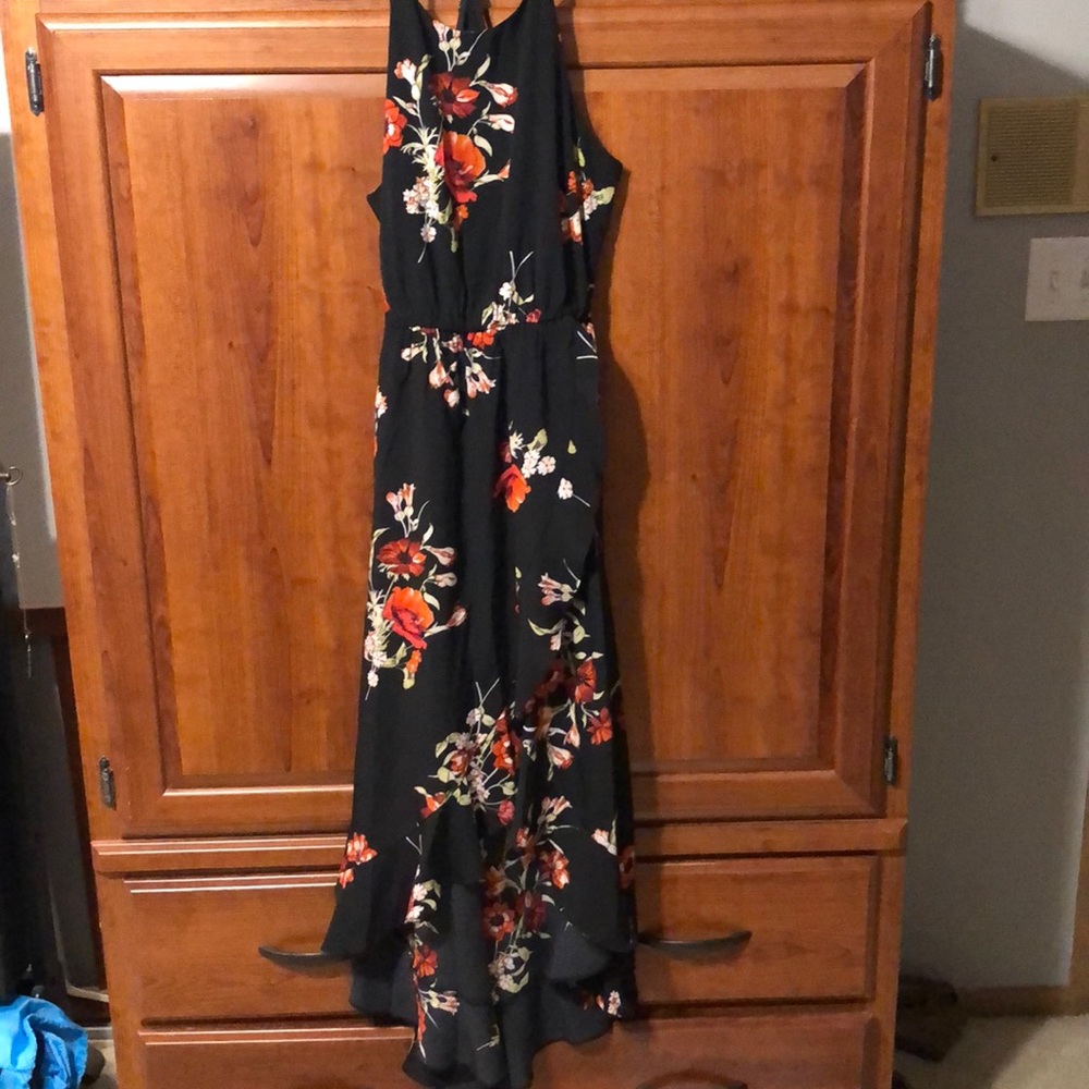 Midi floral halter dress